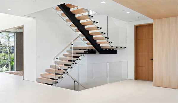 costs and price range for custom materials on stairs in modern home
